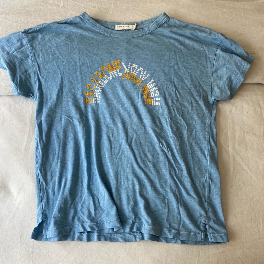 Rag & Bone Baby Blue T Shirt size XS